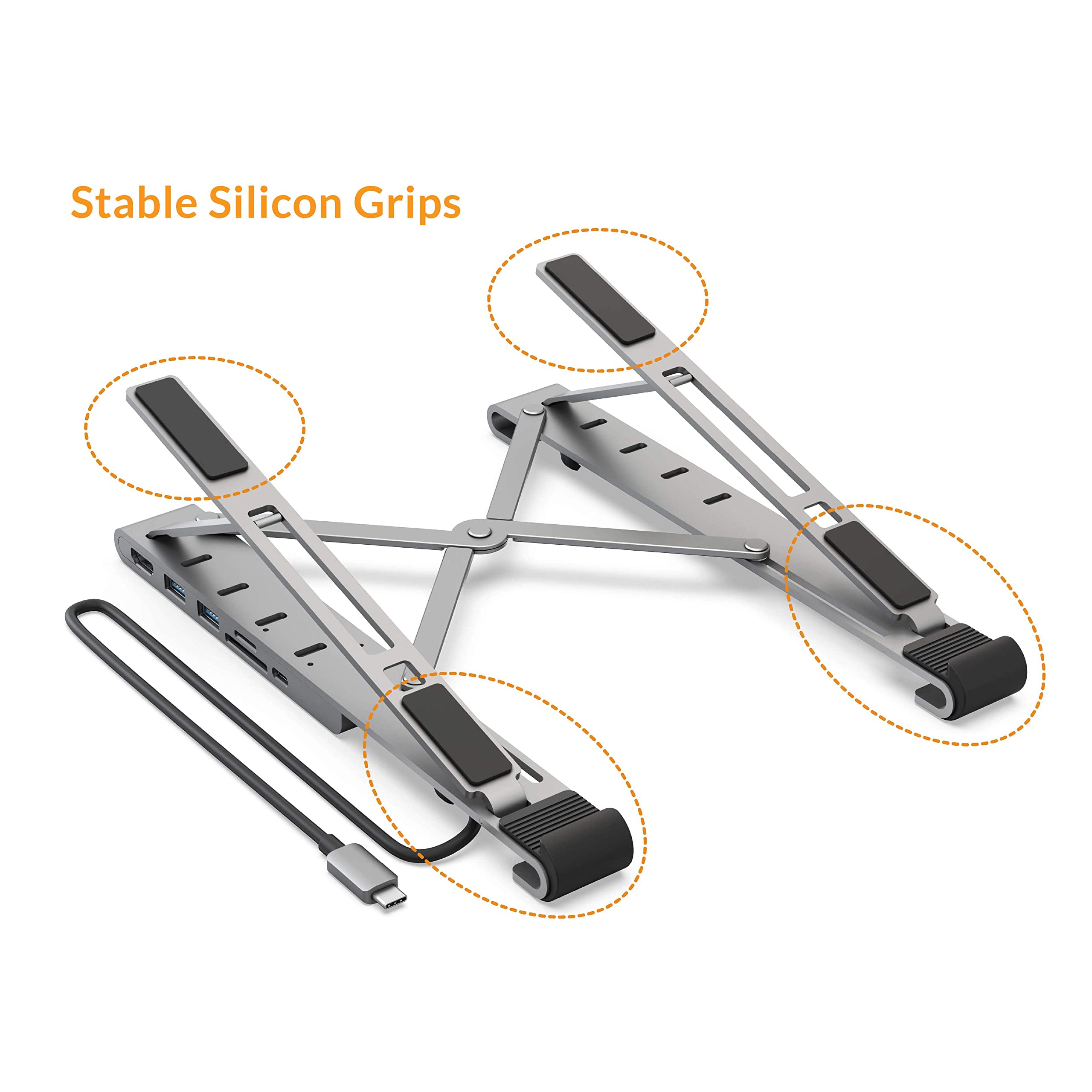 Amazon.co.jp: HyperDrive 7 in 1 USB C ハブ ノートパソコンスタンド